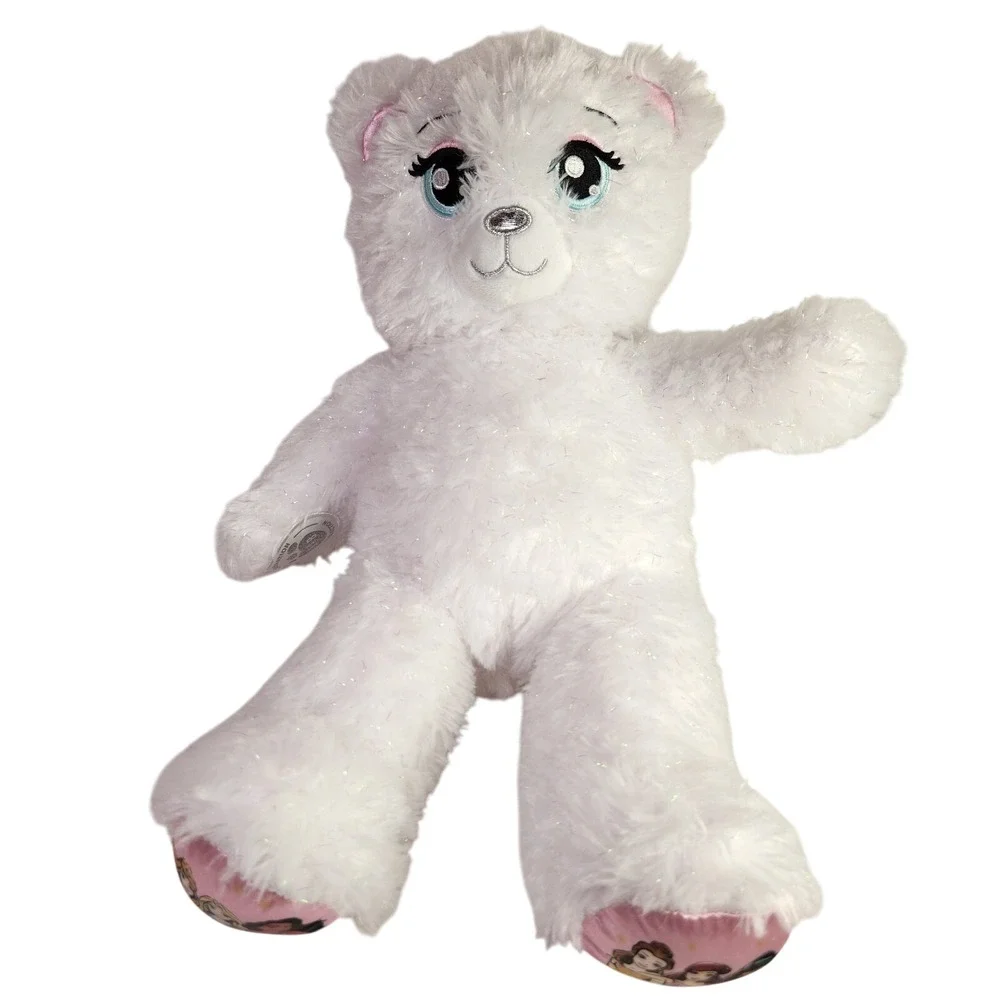 BUILD-A-BEAR Disney Princess 25th Celebration White Sparkle Plush Musical